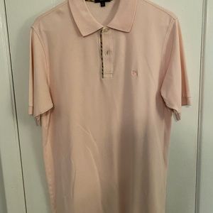 Men’s small pink Burberry shirt.